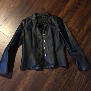 Black leather jacket